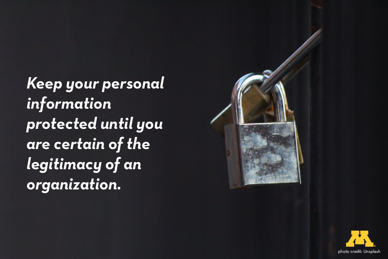 Padlock with text: Keep your personal information protected